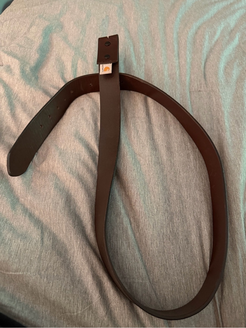 CARHARTT Journeyman Brown Genuine Italian Leather Belt 2201 Mens 44 Work Casual